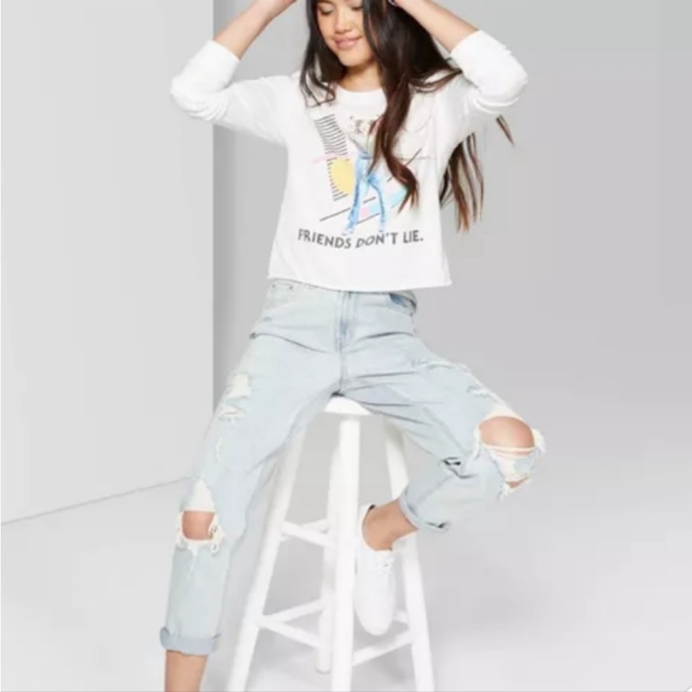 Wild Fable Highest Rise Mom Jeans Lightest Wash